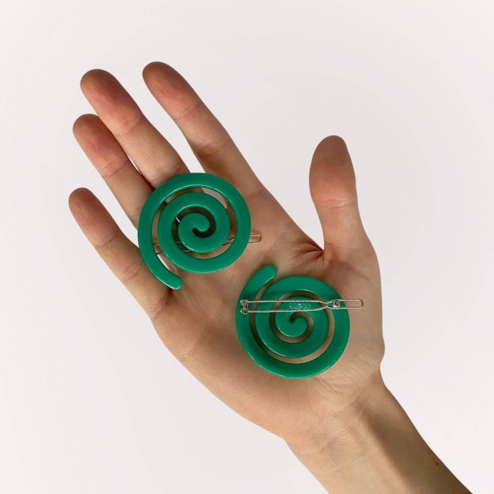 CHUNKS - Spiral Clip in Green