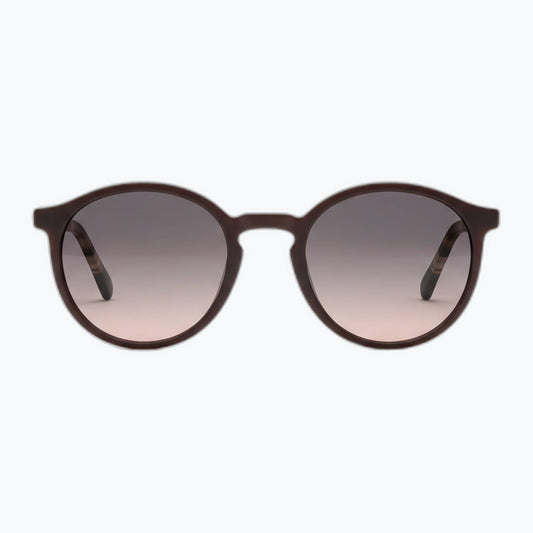 Jaxy Eyewear - Lennon - Vintage Polarized Round Sunglasses for Women & Men : Burgundy/Tort