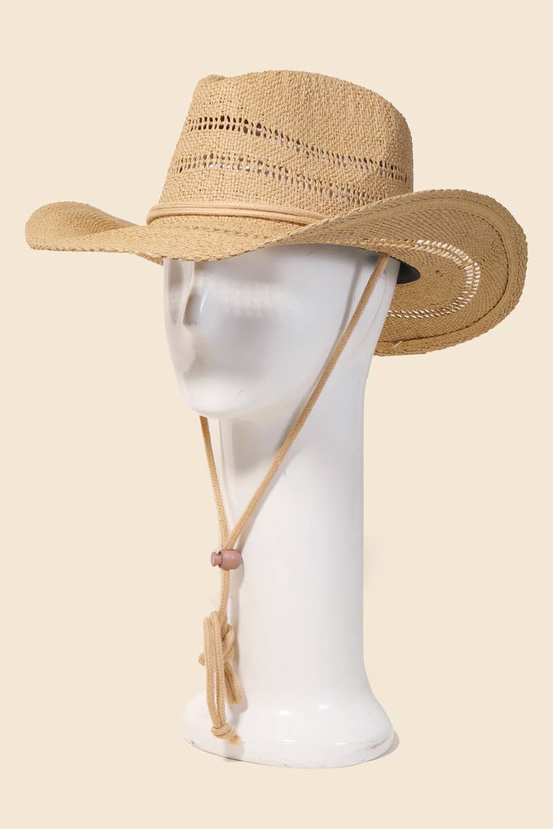 Straw Weave Western Cowboy Hat: KA