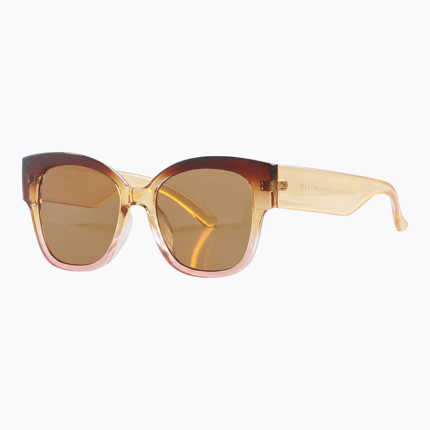 Jaxy Eyewear - Dahlia - Retro Oversized Sunglasses for Women: Amber/Pink