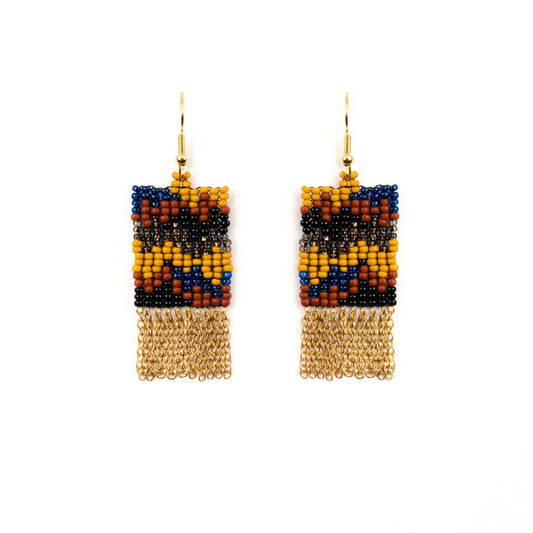 Rhythm Fringe Earrings: Autumn Ink