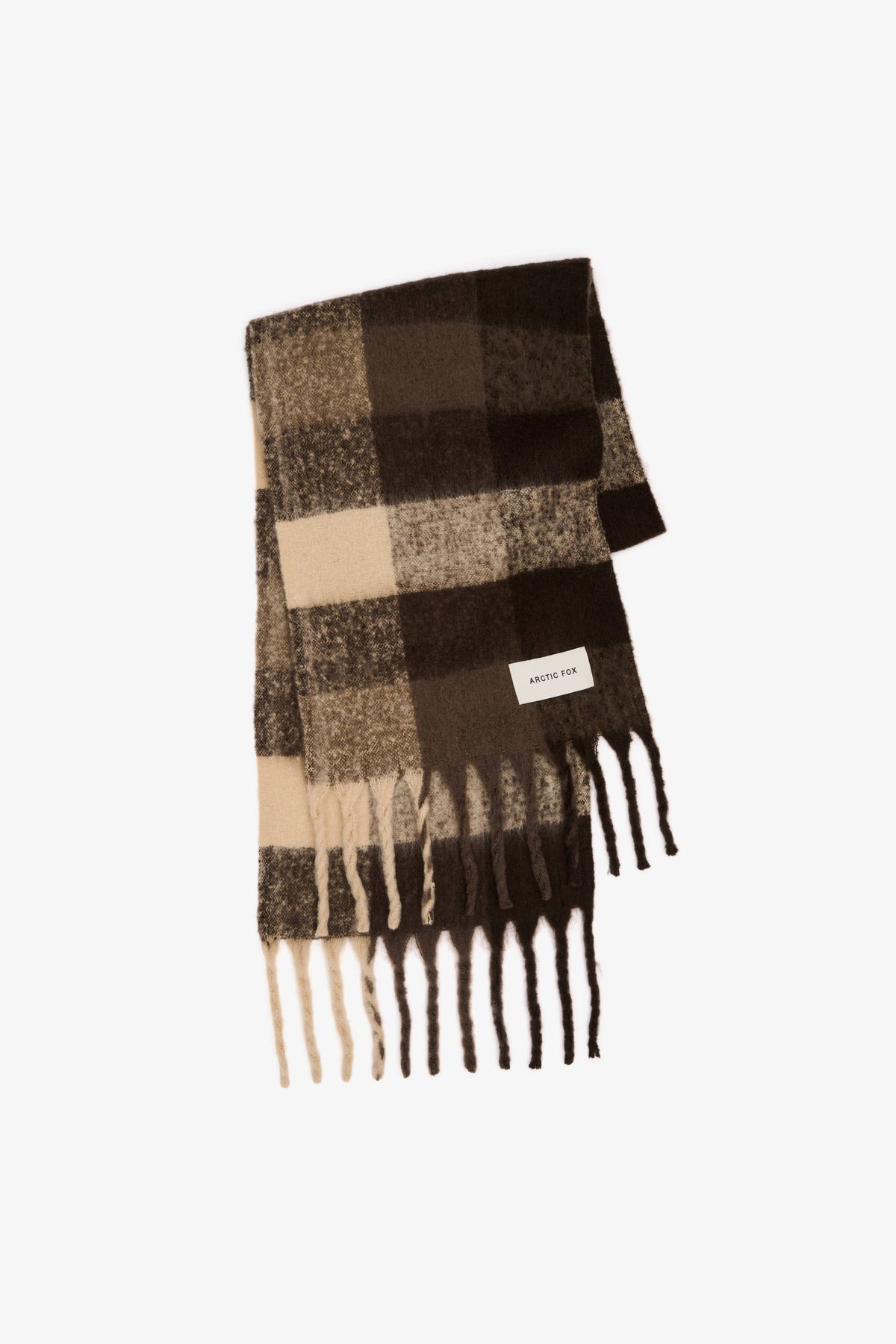 Arctic Fox & Co. - North America - The Reykjavik Scarf - 100% Recycled - Brown Check - FW26