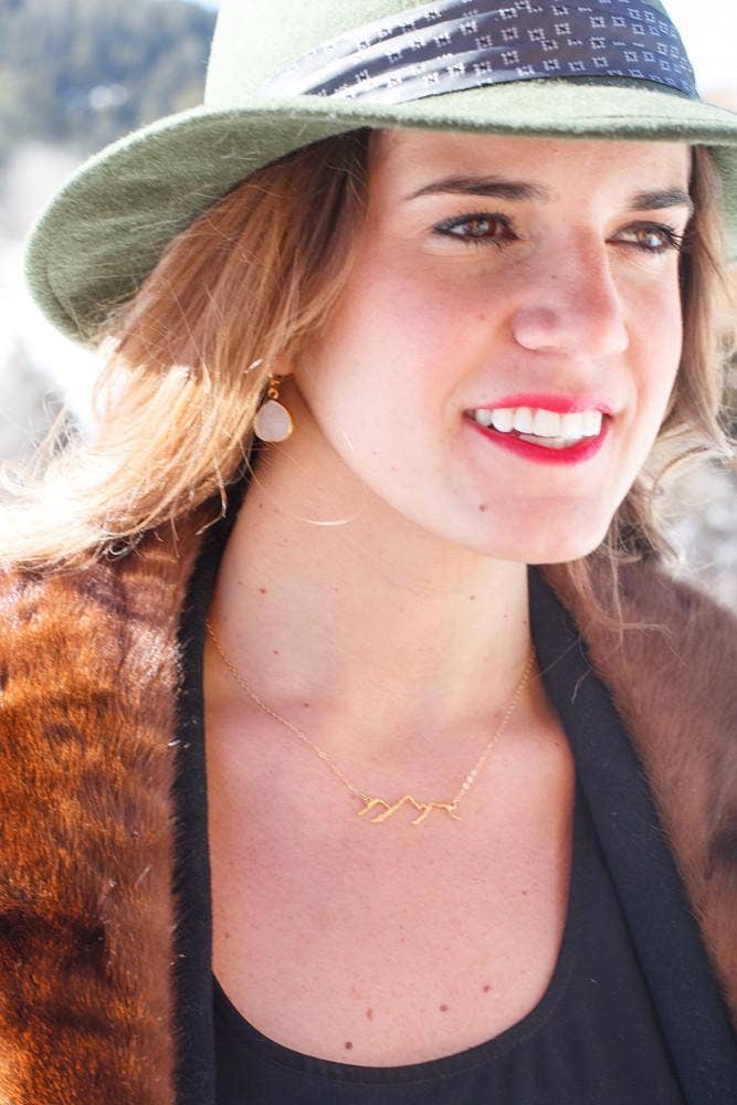 Padgett Hoke - Gold Plate Mountain Necklace: Gold