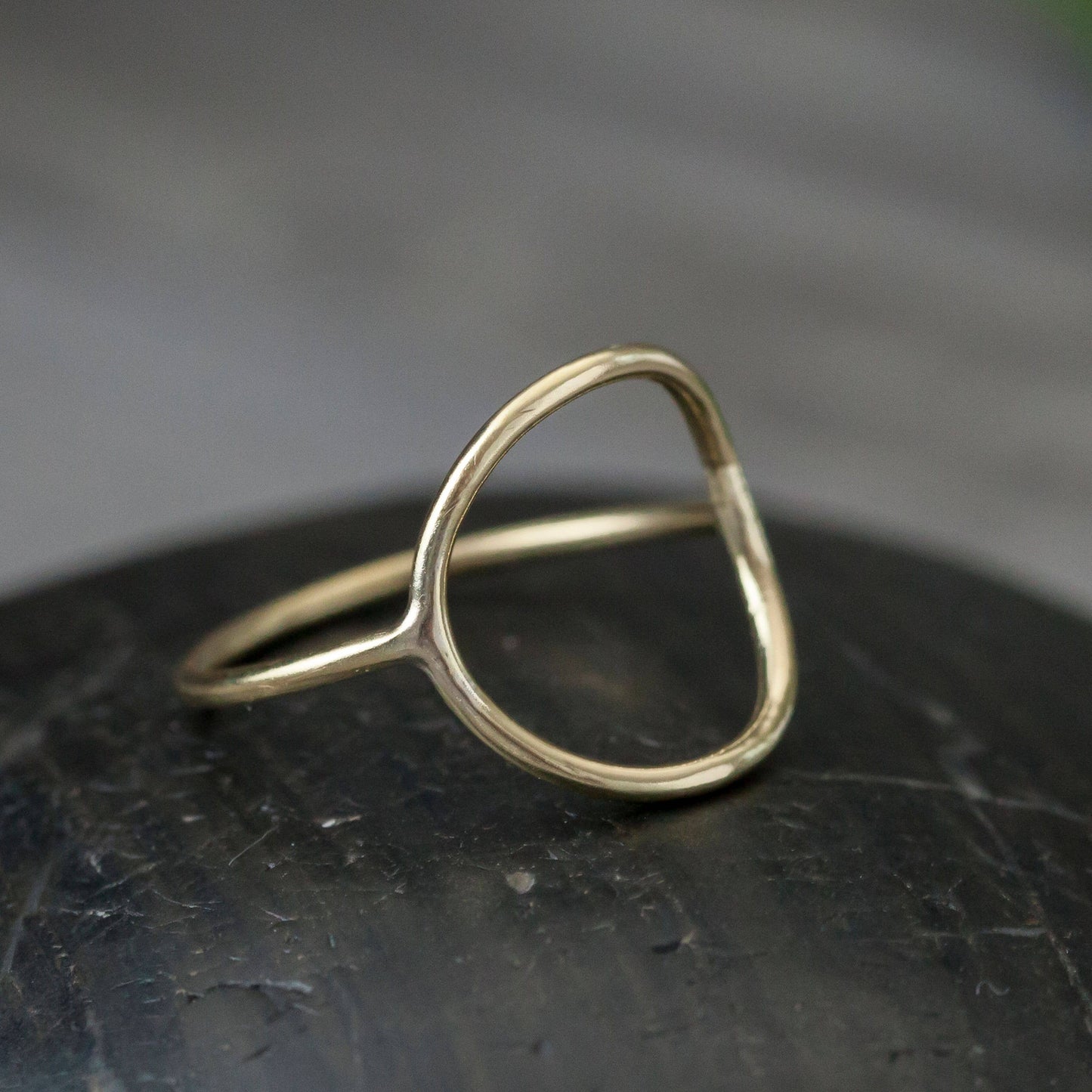 Baizaar - Brass Open Circle Wire Ring: 6