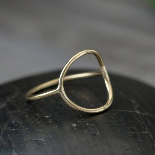 Baizaar - Brass Open Circle Wire Ring: 7