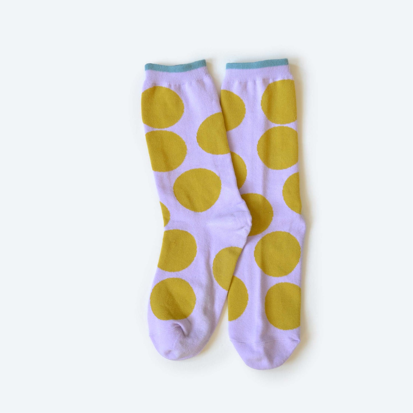 Hooray Sock Co. - Sutro Bold Dot Crew Socks — Wisteria: Small (Women's 4 - 10)