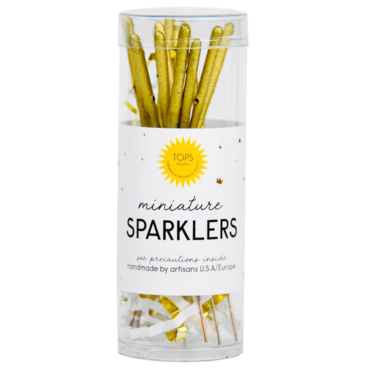 TOPS Malibu - Mini 4" Gold Sparklers - Tube of 12