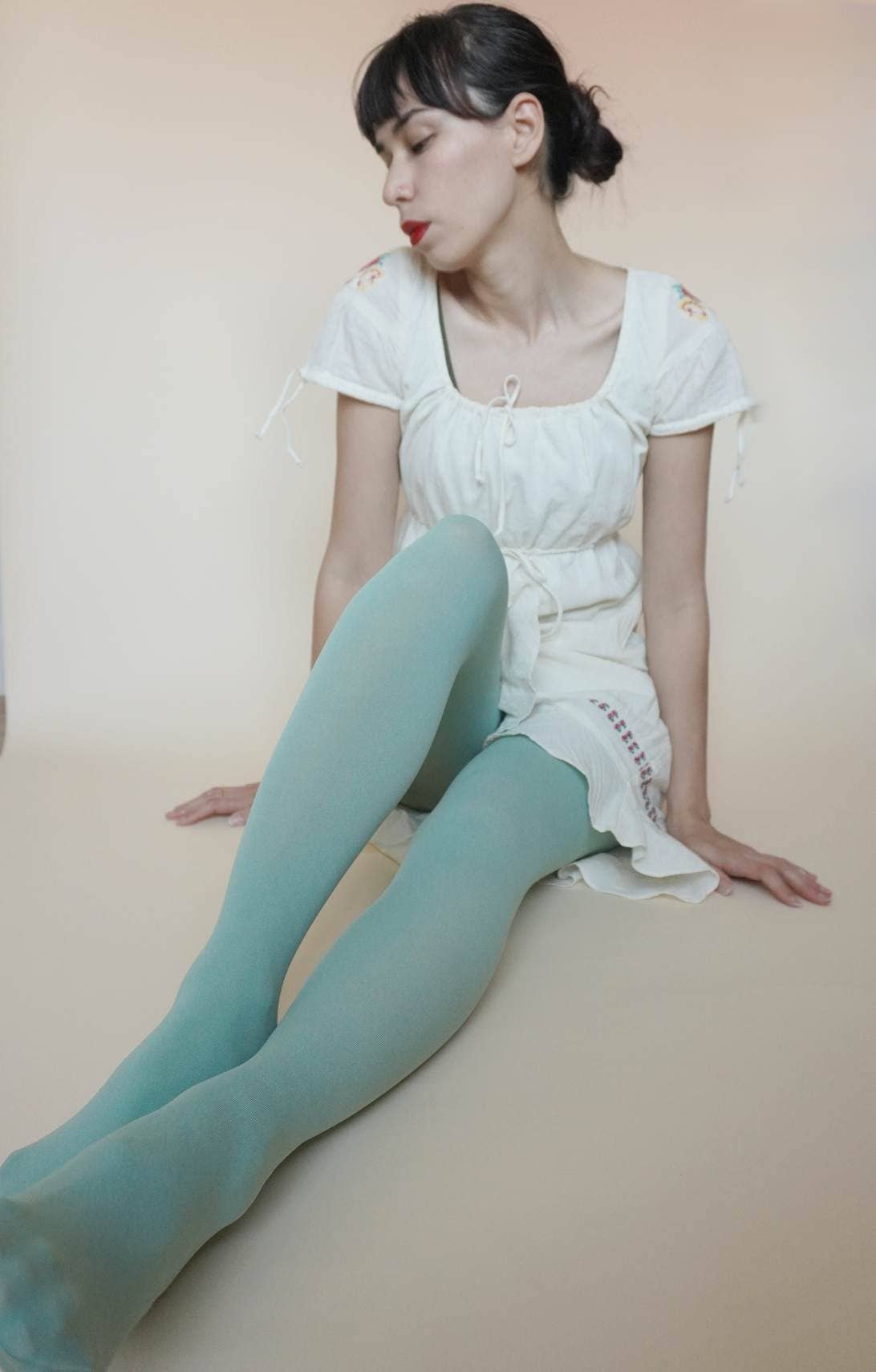 OPAQUE ZOKKI COLORED TIGHTS: Mustard / Small to Medium