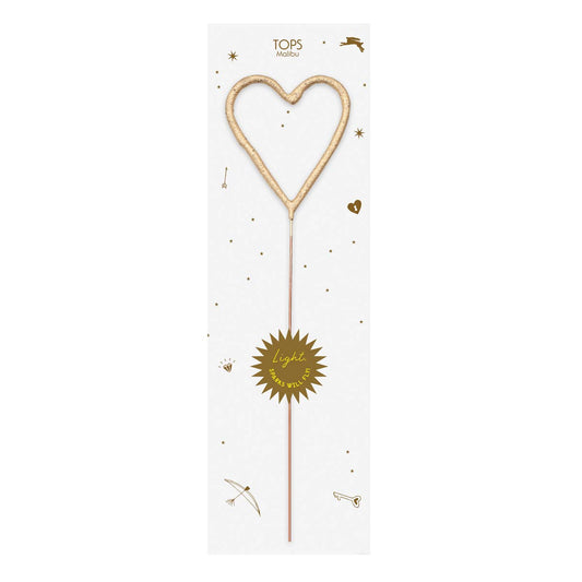 TOPS Malibu - Big 8" Gold Heart Sparkler Wand Card - Celebrate