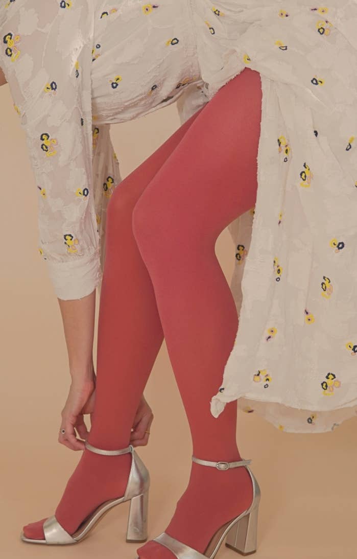 Tabbisocks - OPAQUE ZOKKI COLORED TIGHTS: Steel Blue / Tall/ Large- Plus