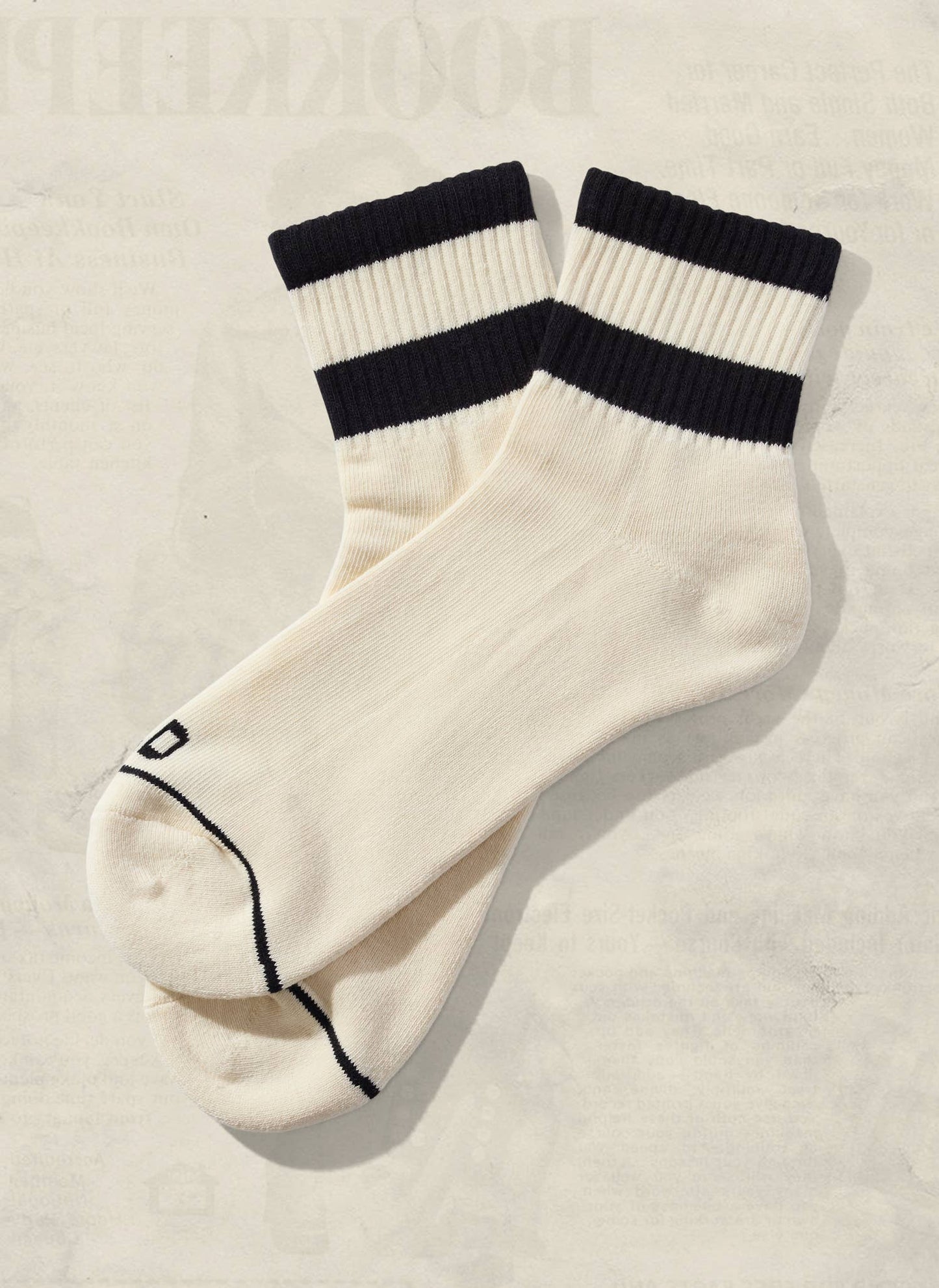 Striped Quarter Socks: Rust
