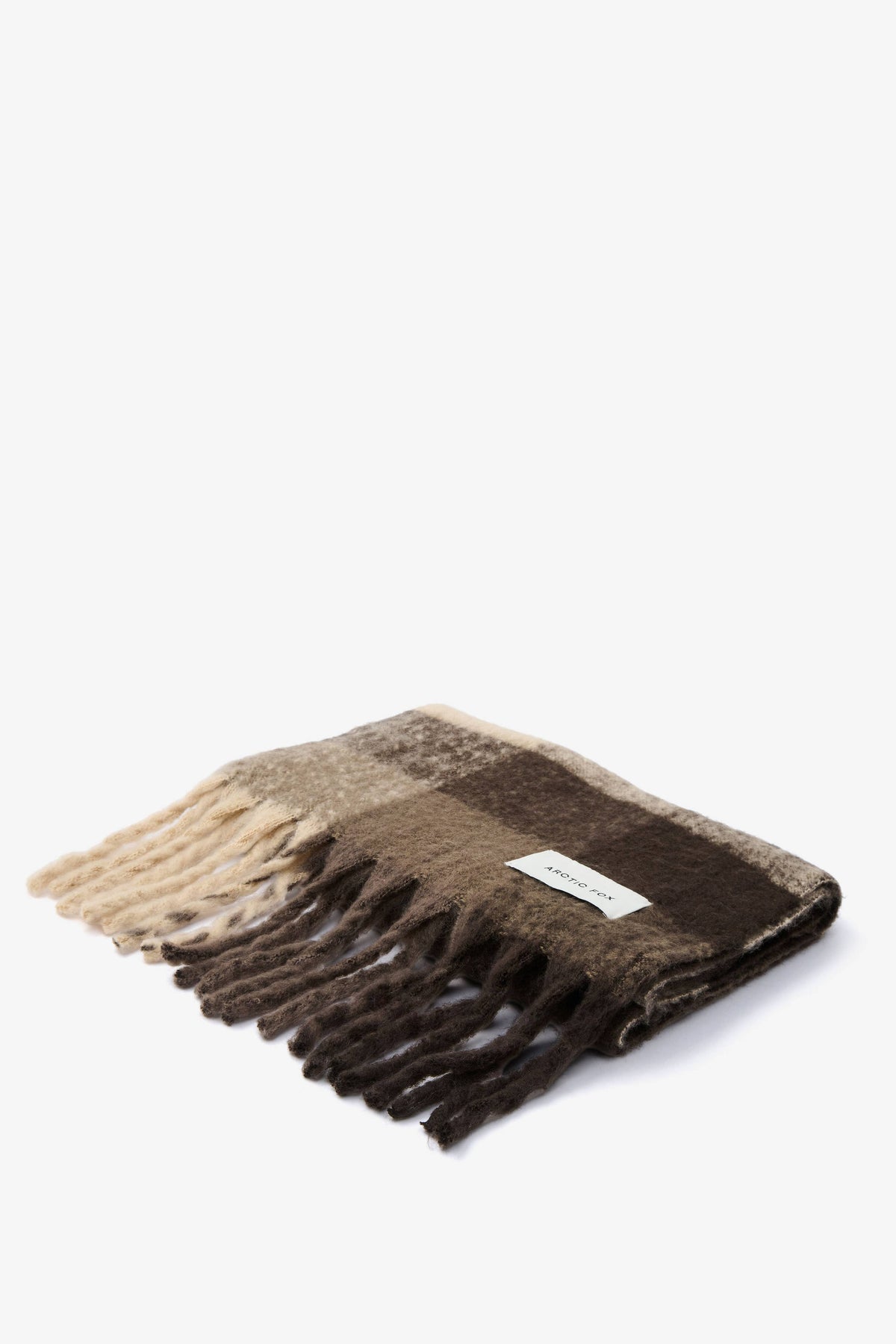 Arctic Fox & Co. - North America - The Reykjavik Scarf - 100% Recycled - Brown Check - FW26