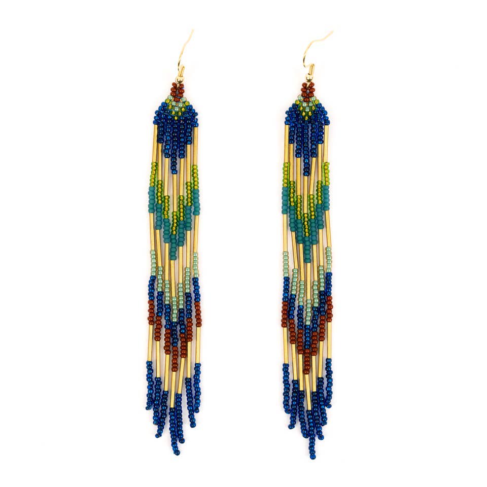 Free Spirit Fringe Earrings: Deep Pop