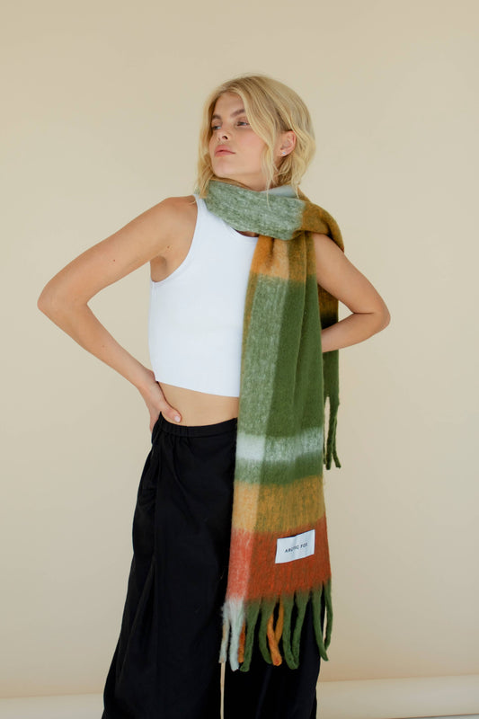 ARCTIC FOX & CO. - The Stockholm Scarf - 100% Recycled - Mossy Spring - AW24