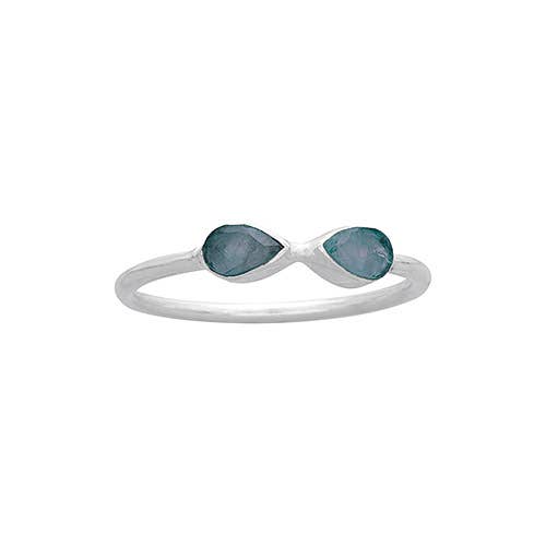 Tiger Mountain Jewelry - Two of A Kind Double Rainbow Moonstone Sterling Silver Ring: 8