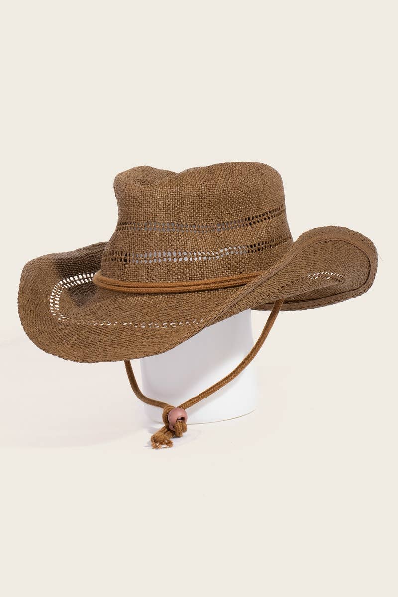 Straw Weave Western Cowboy Hat: KA