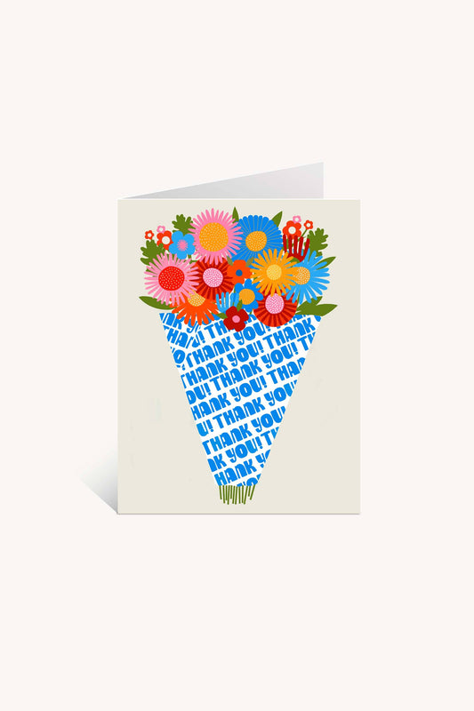 Thank You Bouquet Greeting Card: Single