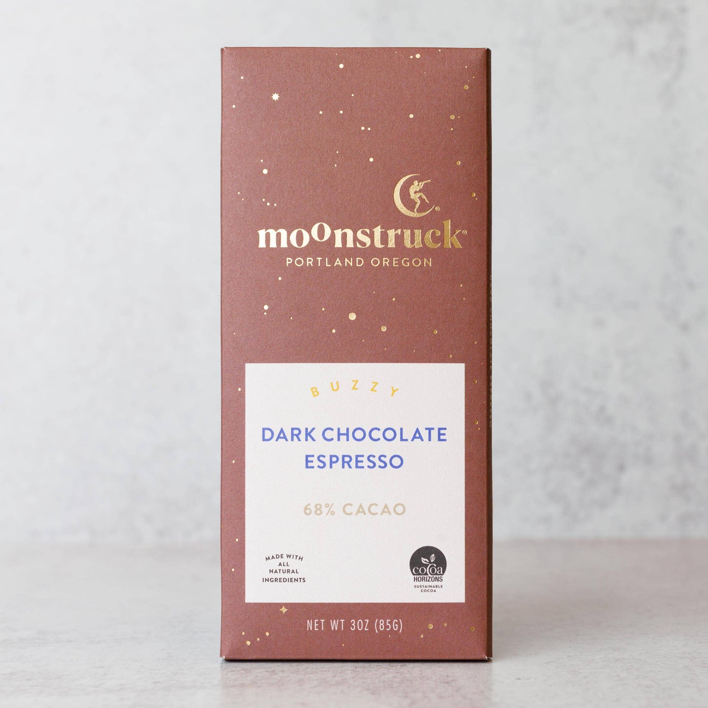 Moonstruck Chocolate Co - Buzzy Dark Espresso Chocolate Bar