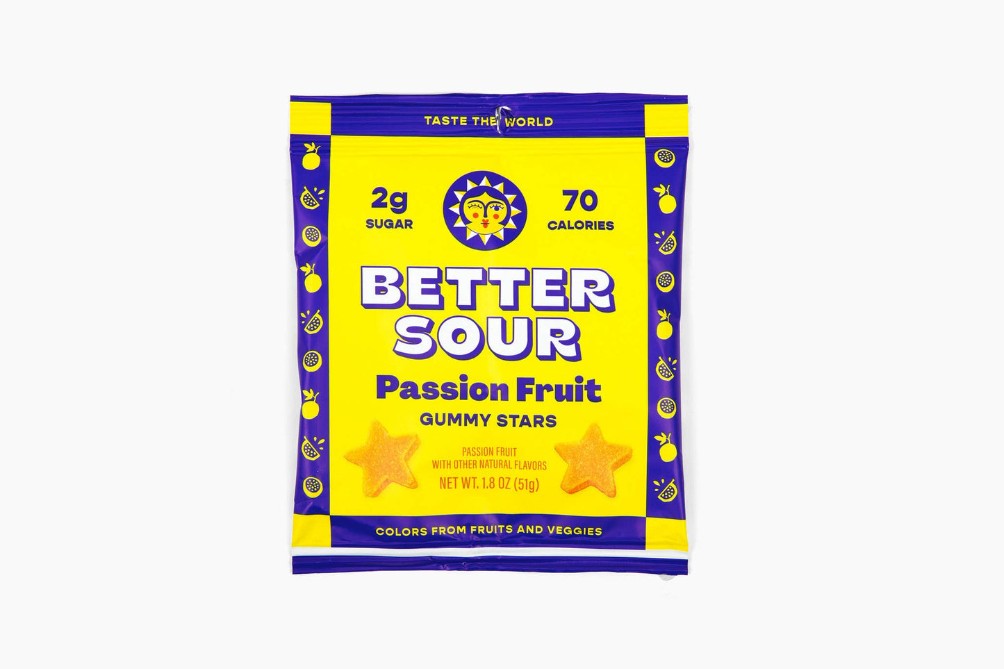 Better Sour - Better Sour | Passion Fruit Gummy Stars, 1.8oz
