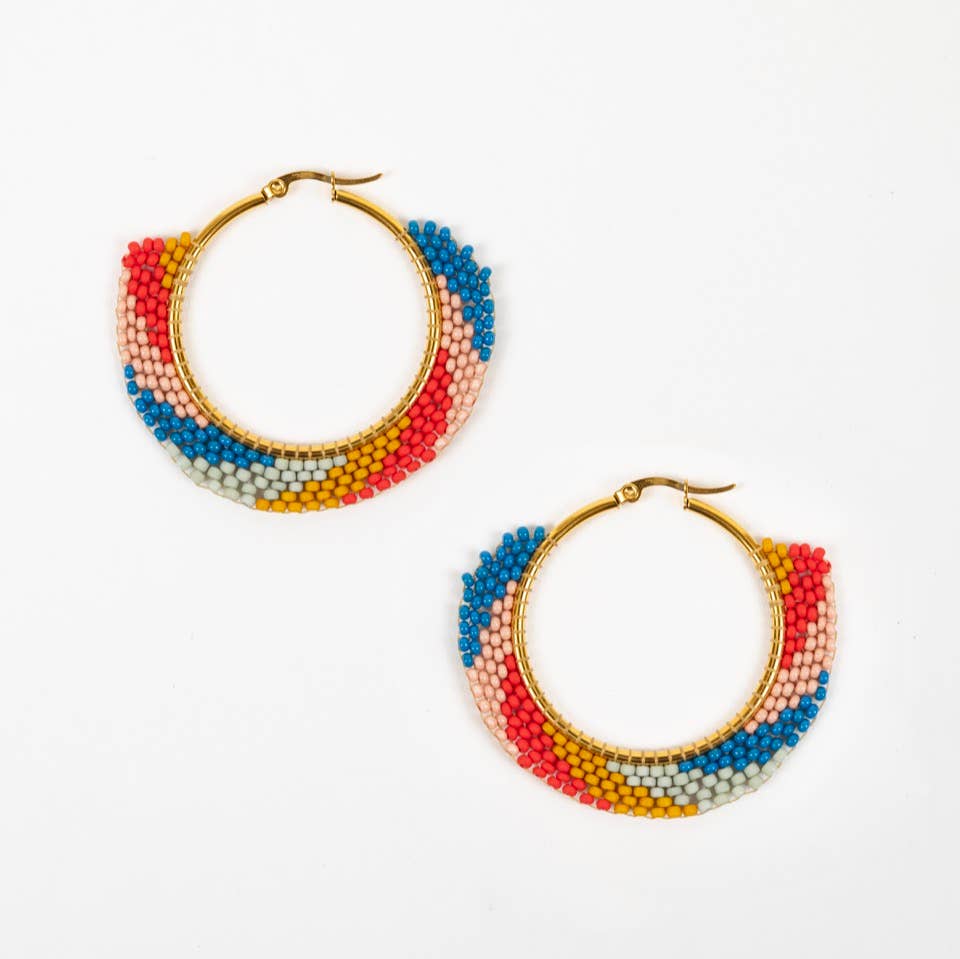 Altiplano - Swirl Hoop Earrings: Spring Tree