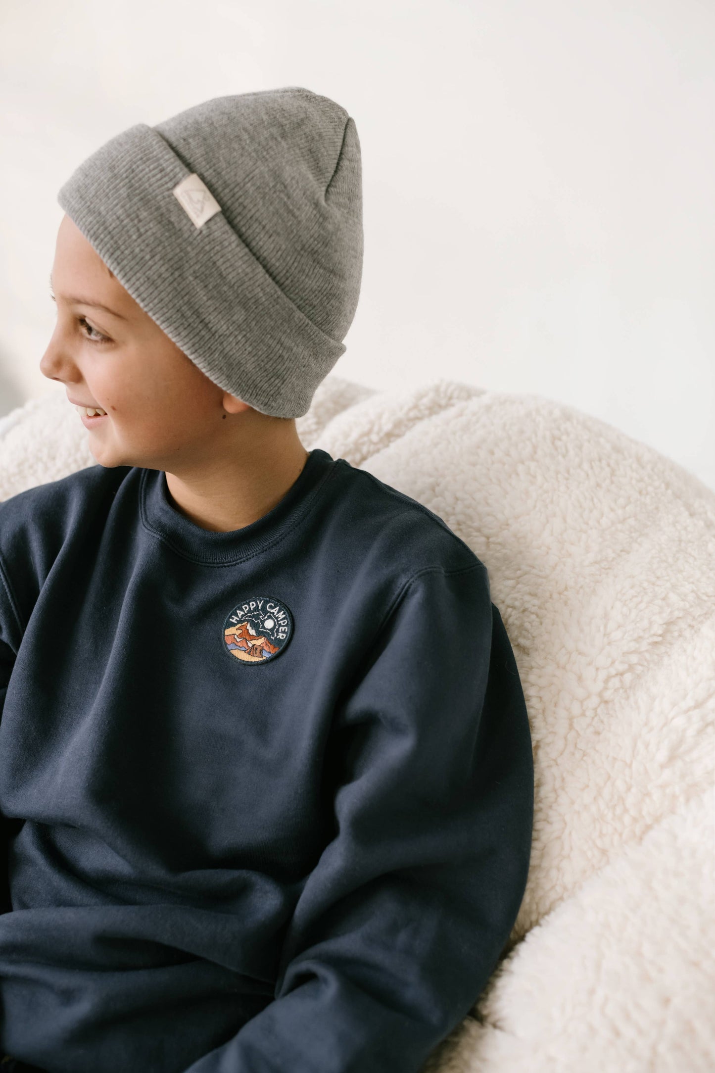 Stone Light Heather Grey Youth/Adult Beanie Fits Ages 5+