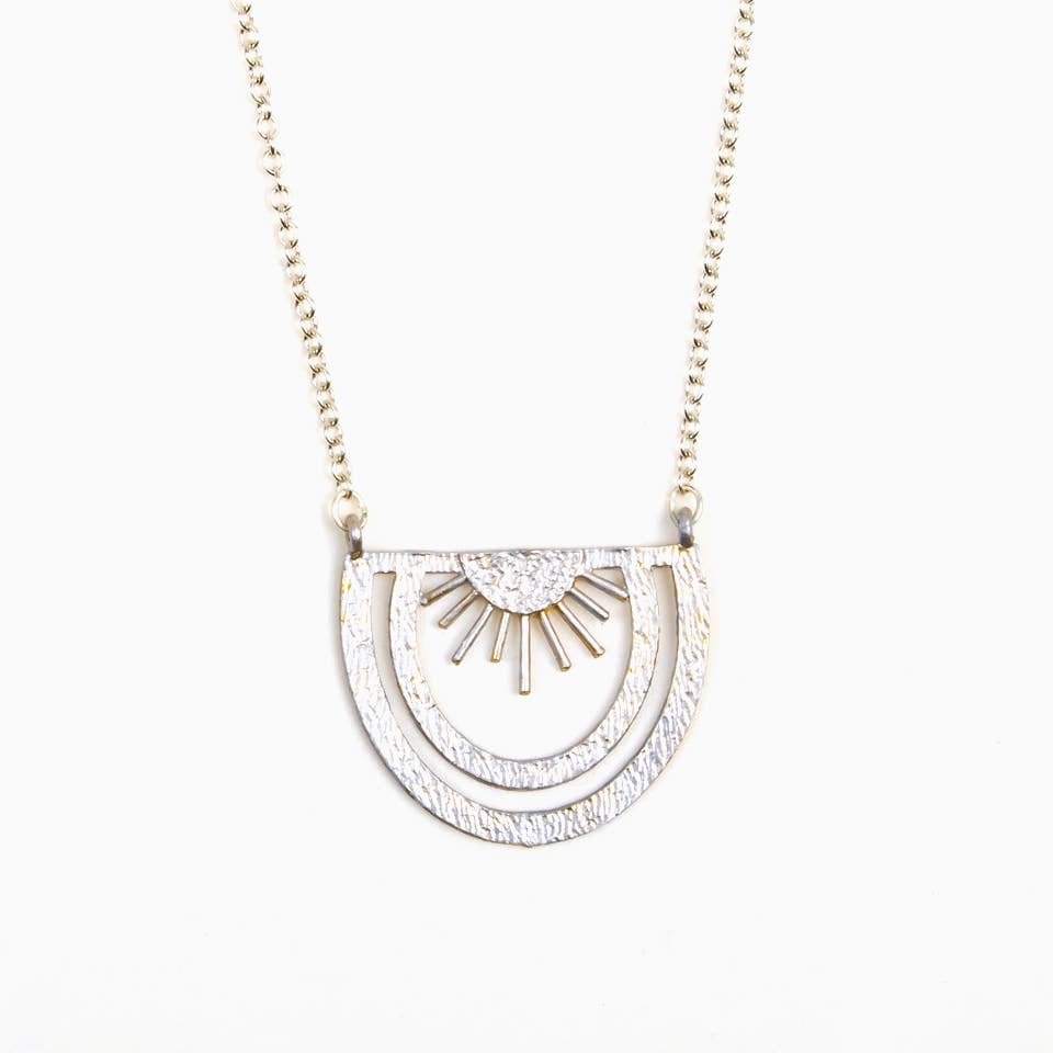 Rainbow Rays Necklace: Sliver