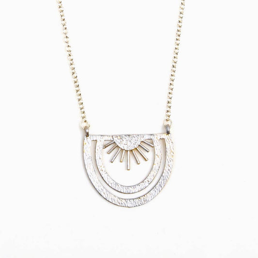 Rainbow Rays Necklace: Sliver