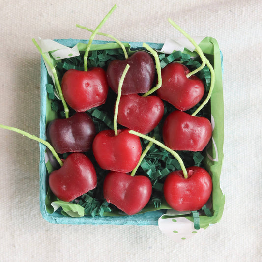 Dark Cherry Beeswax Birthday Candles 10-count: 10