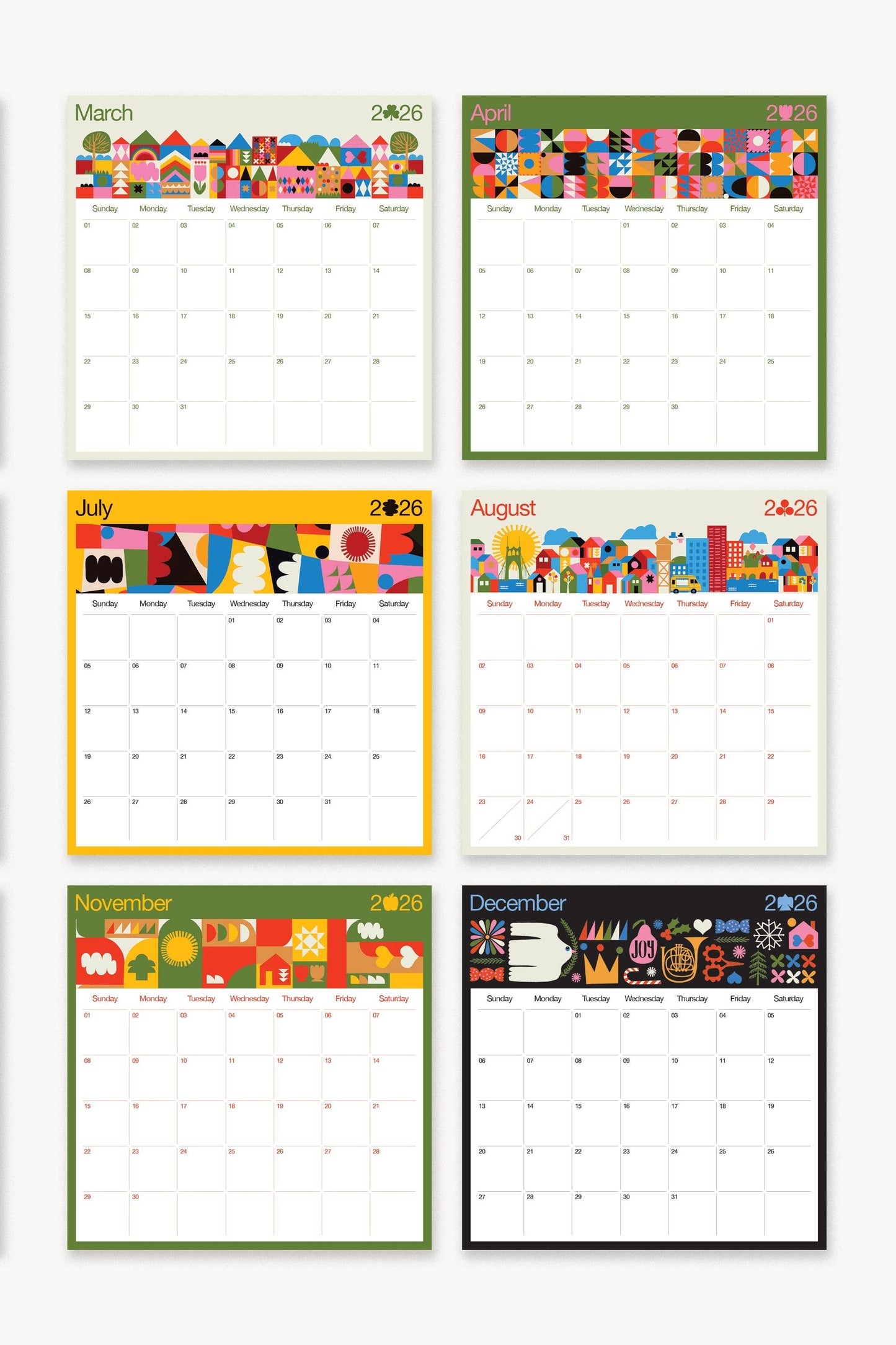 2026 Magnetic Calendar by Lisa Congdon