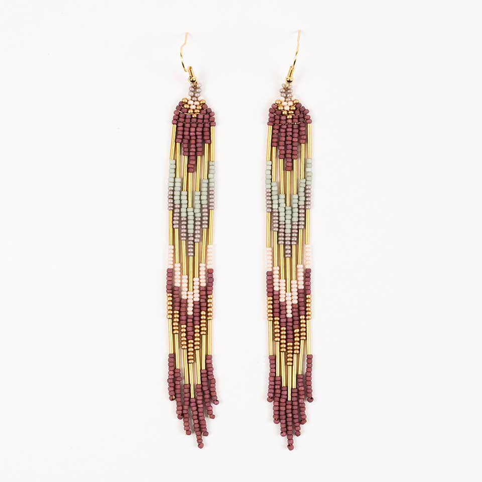 Free Spirit Fringe Earrings: Deep Pop