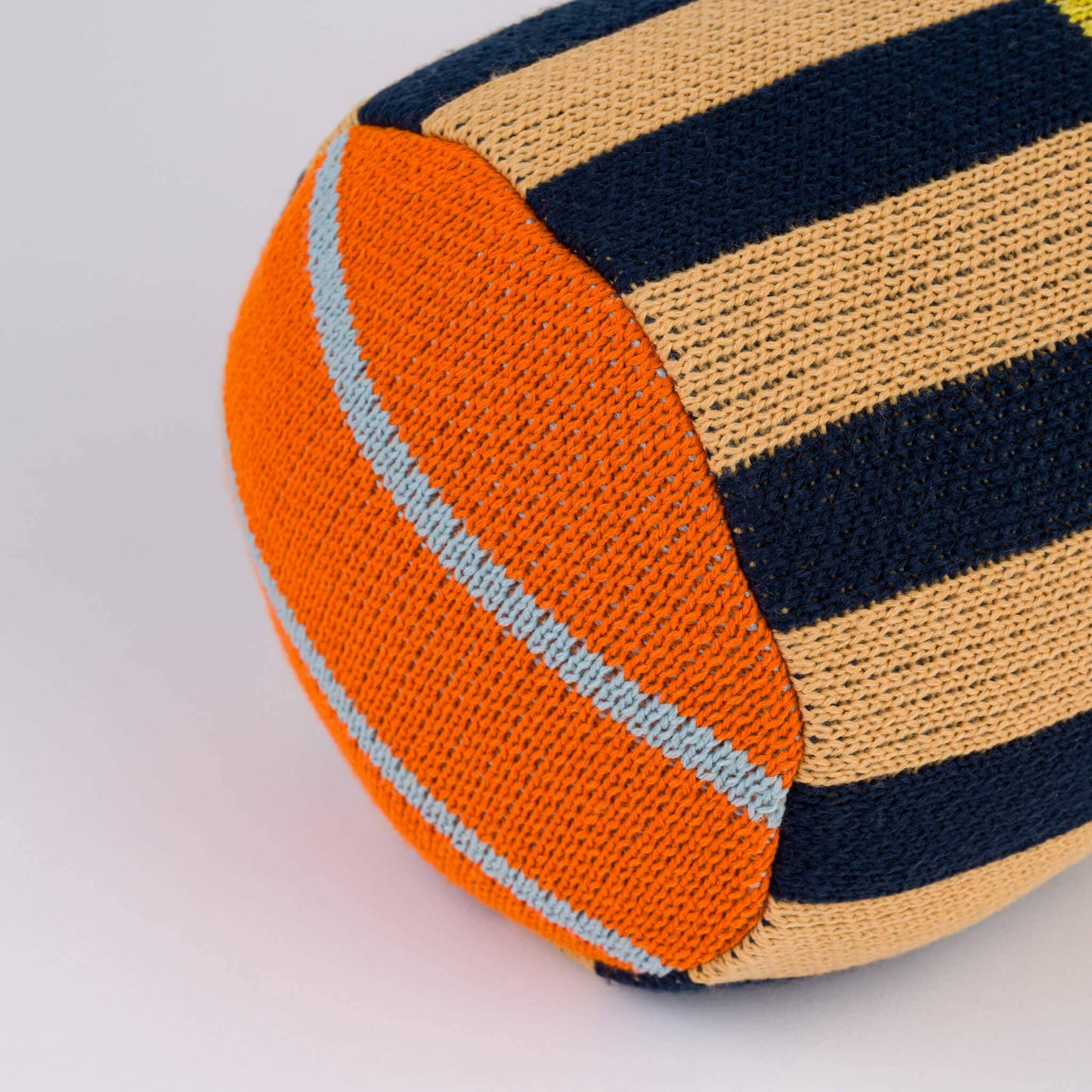 VERLOOP | knits - Patchwork Stripe Bolster Pillow: Rainbow