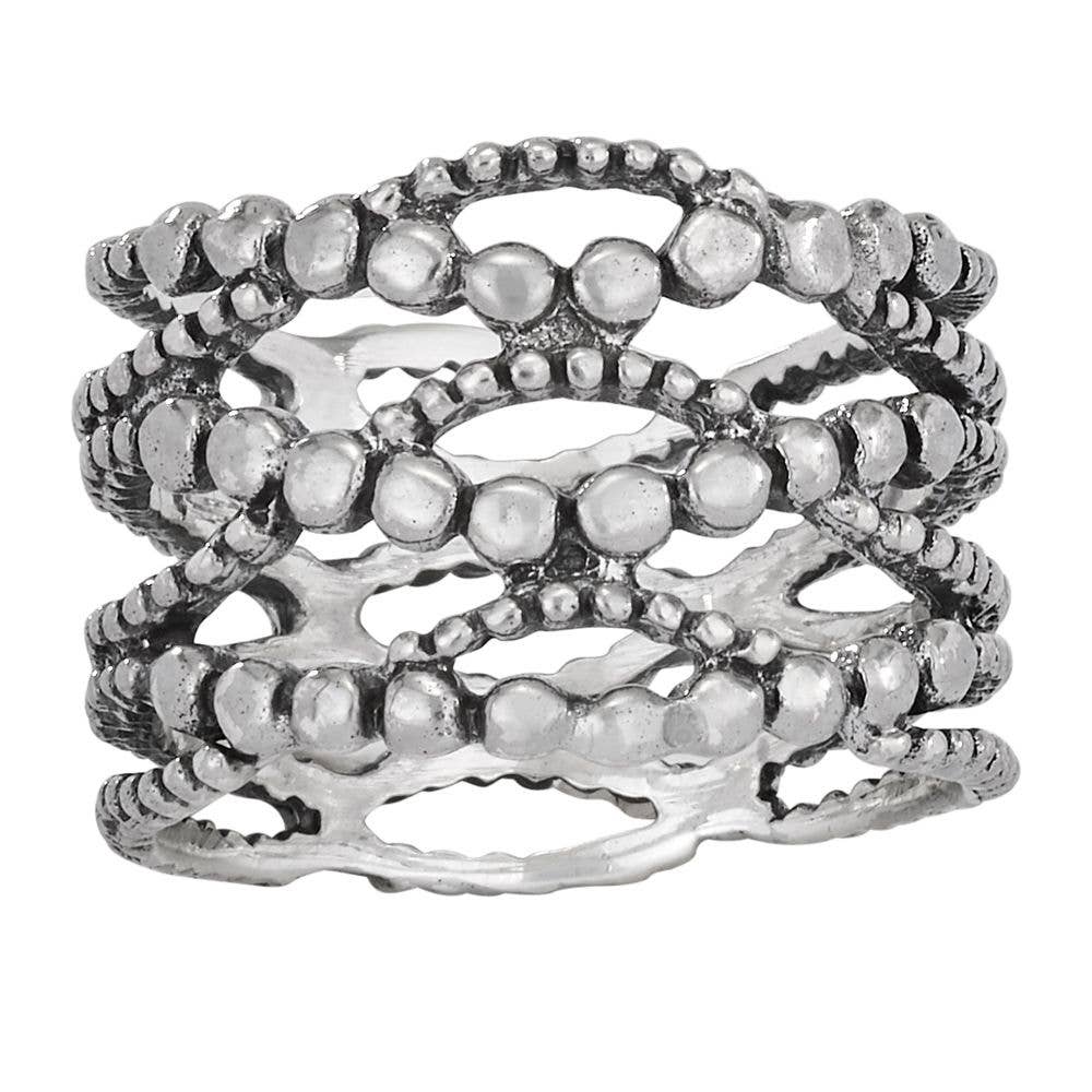 Tiger Mountain Jewelry - Weaving Through Life Sterling Silver Ring: 7
