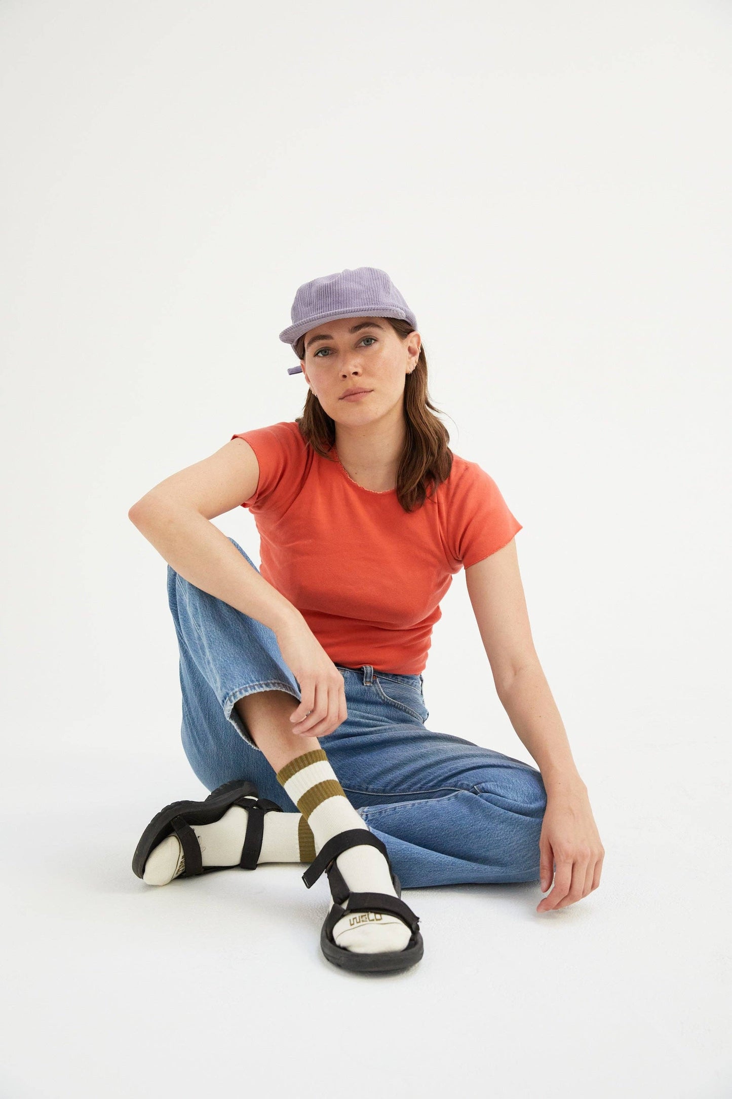 WELD Mfg. - Womens Striped Quarter Socks: Slate Blue / Womens