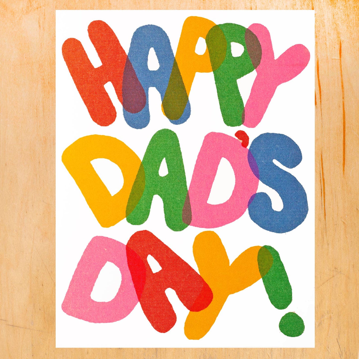 Alphabet Studios - FATHER'S DAY CROOKED RISOGRAPH GREETING CARD