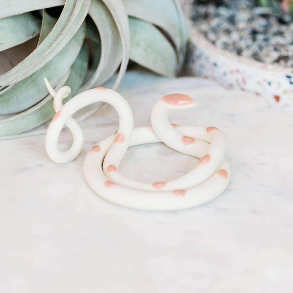 Carter & Rose - Medium Ceramic Snake: Sylvia / Without Plant