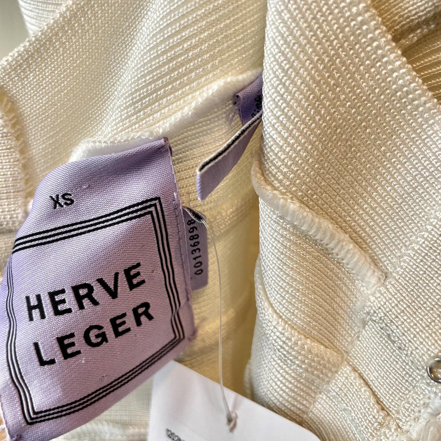 XS - Herve Leger Paris White Bandage Bodycon Sleeveless Mini Dress 1202NB