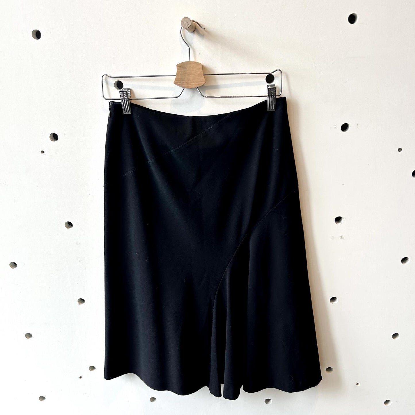 S - Fete by Issey Miyake Japan Black Knee Length Wool Blend Skirt 0504AK