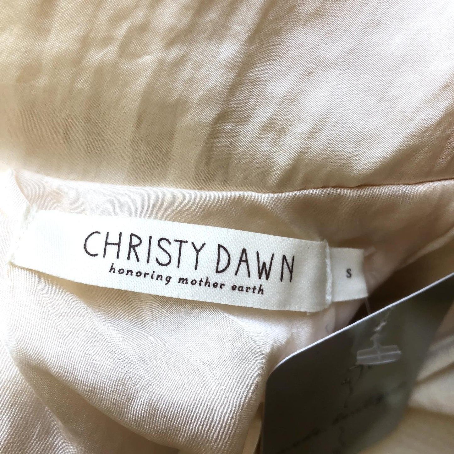 S - Christy Dawn Buttercream Low Bow Back Long Formal LIV Maxi Dress 0312IG