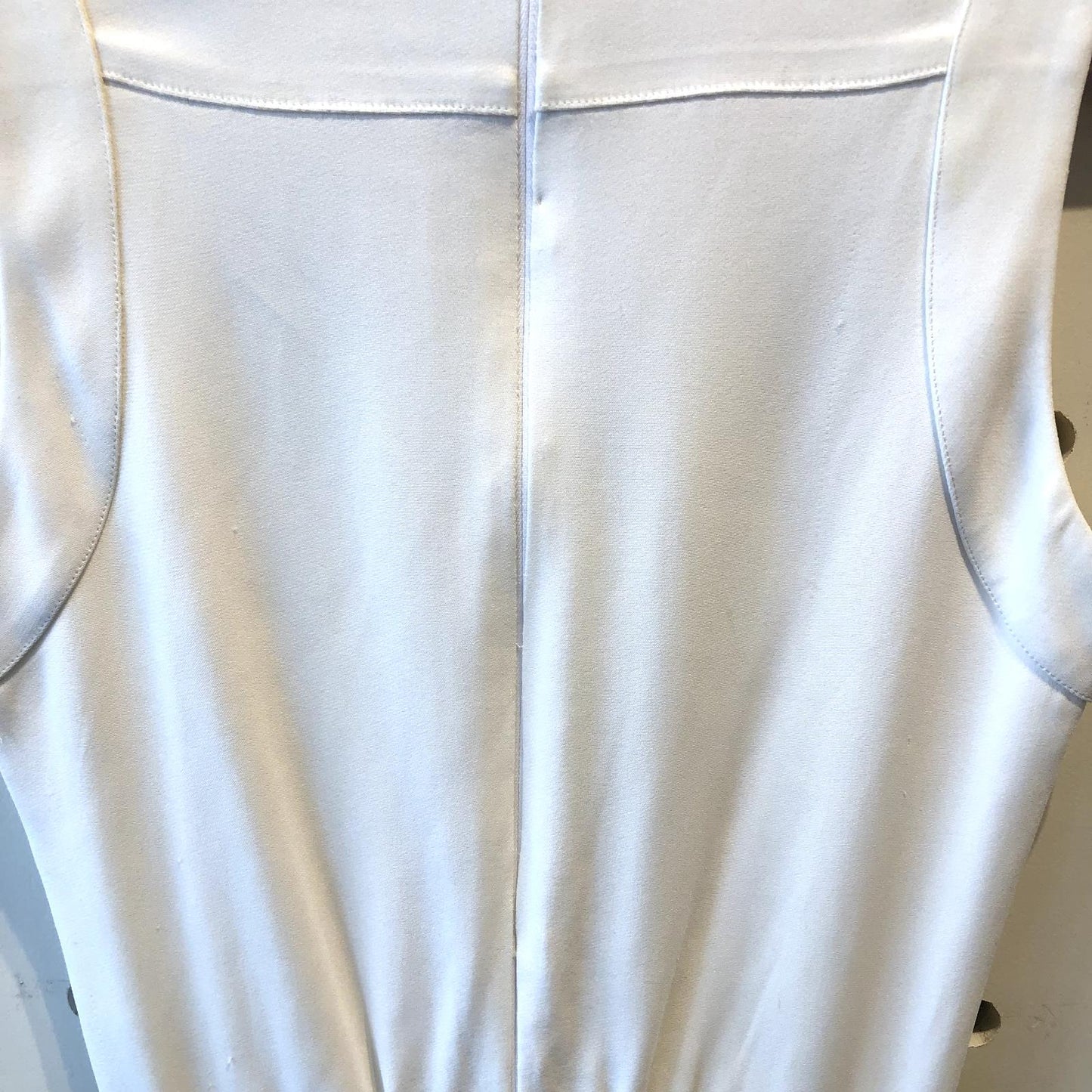 34 / XS - Balenciaga White Black Gray Mock Neck Sleeveless Dress 0903BN