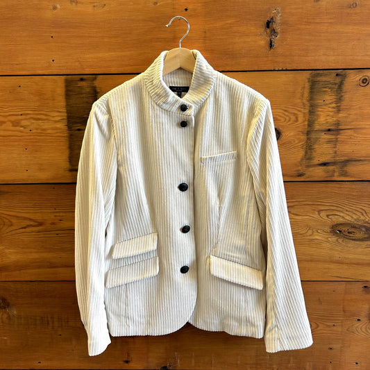 12 - Rag & Bone $550 Ivory White Corduroy Slade Triple Button Blazer 0721DK