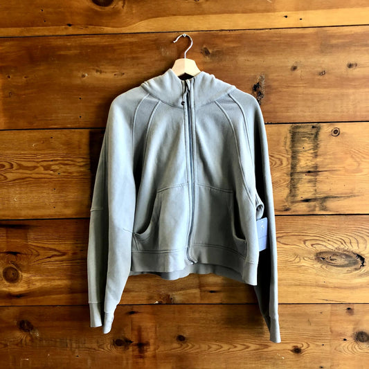 XL / XXL - Lululemon Light Sage Gray Full Zip Oversized Scuba Sweatshirt 1021EM