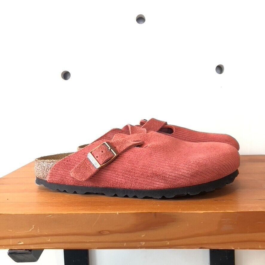 39 / 8.5-9 - Birkenstock Sienna Red Boston Corduroy Clog Shoes NEW w/ Box 0425SV