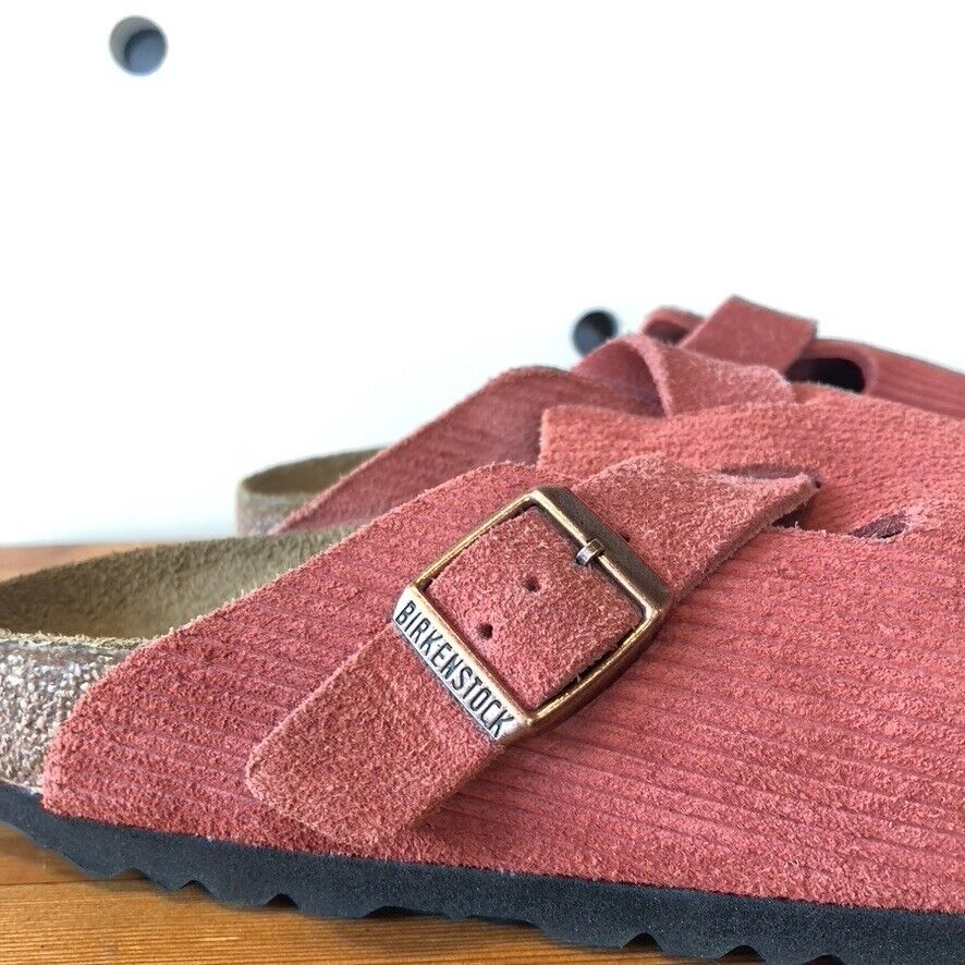 39 / 8.5-9 - Birkenstock Sienna Red Boston Corduroy Clog Shoes NEW w/ Box 0425SV