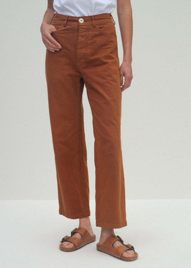 2 / XS - Jesse Kamm Brown NEW $395 Straight Leg Carpenter Handy Pants 0312IG