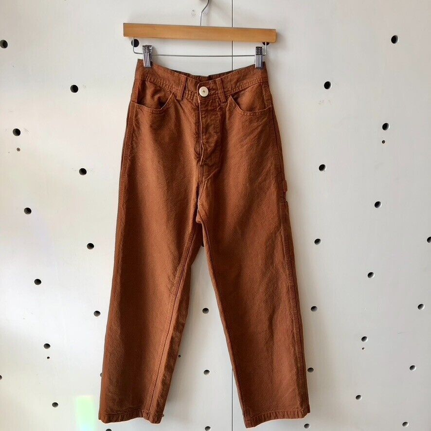 2 / XS - Jesse Kamm Brown NEW $395 Straight Leg Carpenter Handy Pants 0312IG