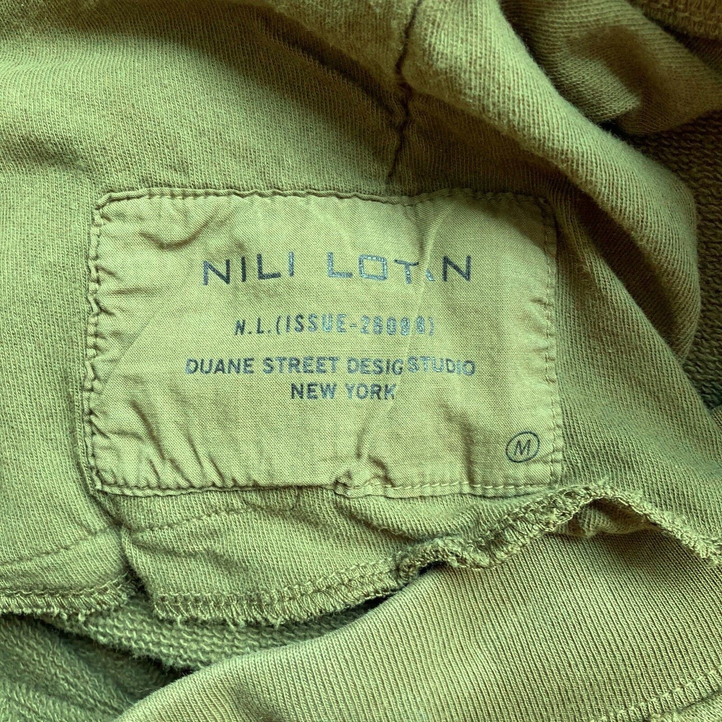 M - Nili Lotan Green Drawstring Waist 100% Cotton Jogger Sweatpants Pants 0316CK