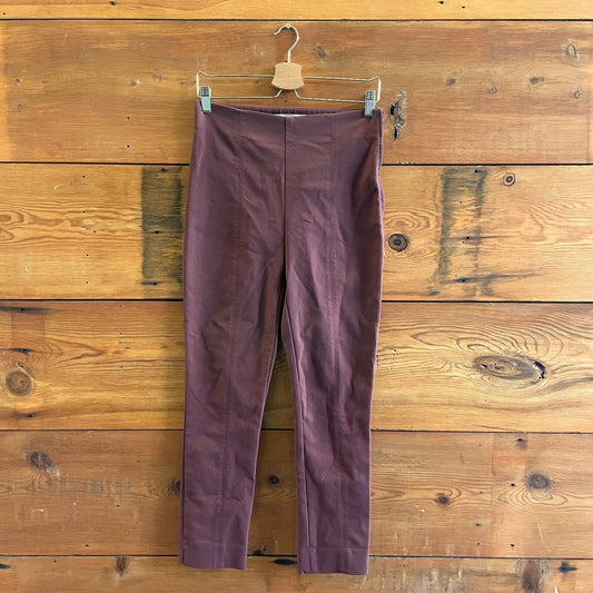 8 - M.M.LaFleur Maroon Flat Front Stretch Fit Slim Leg Professional Pants 0916VB