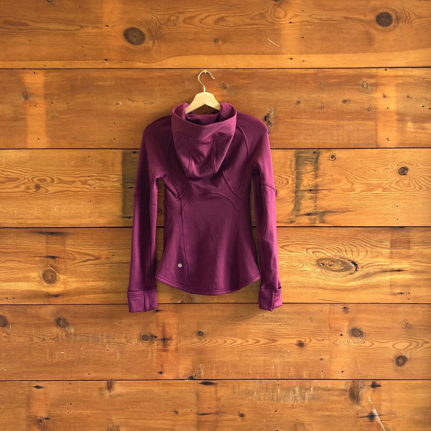 2 - Lululemon $168 Marvel Maroon Zip Up Fleece Flurry Hooded Jacket 0703SC