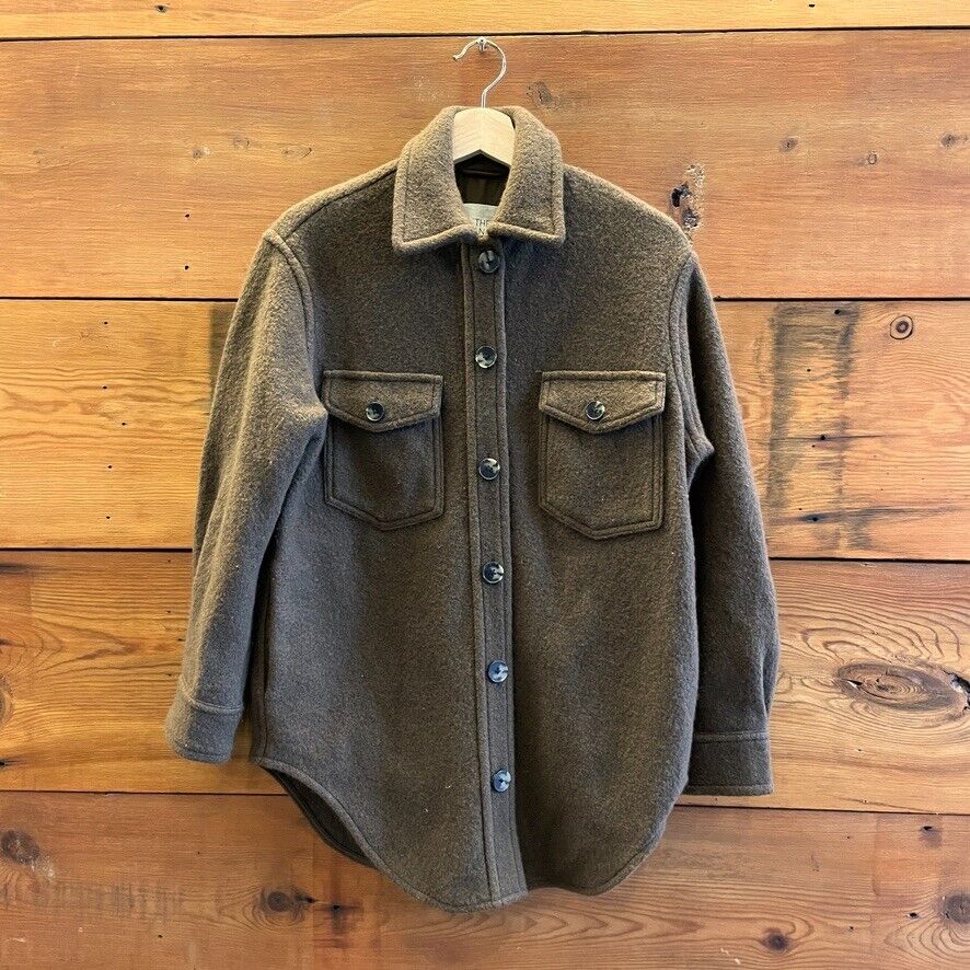 2XS / XXS - Wilfred Free Aritzia Brown Merino Wool The Ganna Shirt Jacket 0312IG