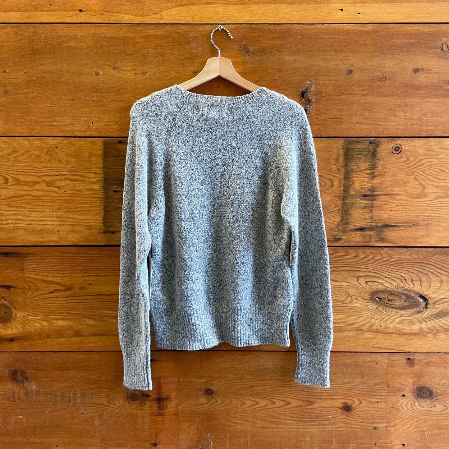 M - AMO Frost Blue Gray Juliana Henley NEW $285 Sweater 4427SC